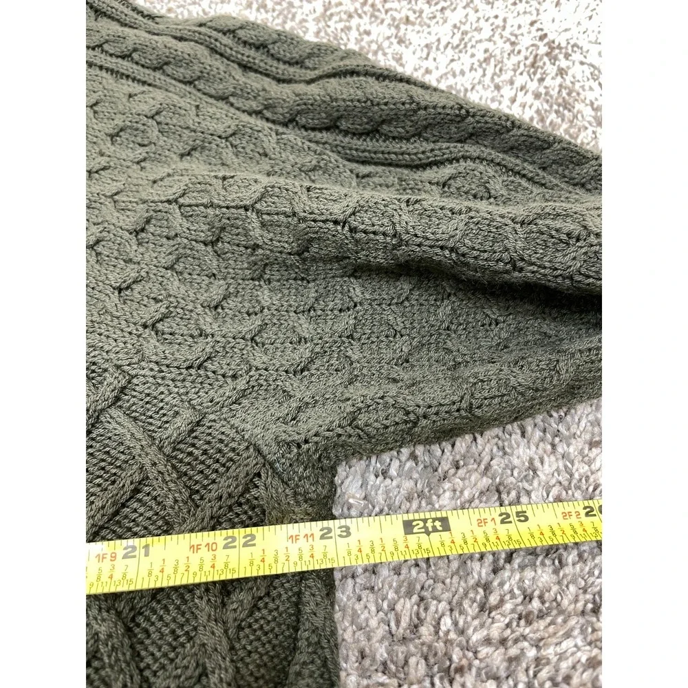 NWT Nike Cable‎ Knit Turtleneck Men's Small  Green Sweater FB7770 325 Swoosh NEW